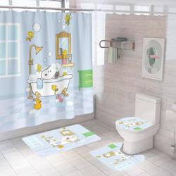 Snoopy For Cartoon Lover Shower Curtain Set Bathroom Set For Bathroom Decor Best Gift For Friends