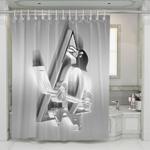 3d logo pittsburgh penguins nhl team shower curtains 0