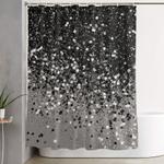 7621 silver gray glitter 1 shiny decor art shower curtain 0