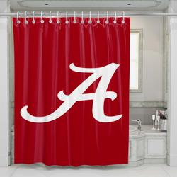 A For Alabama Crimson Tide Football NCAA Shower Curtain For Bathroom Decoration Best Gift For Friends