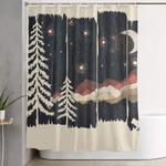 a starry night in the mountains shower curtain 0