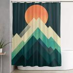 ablaze on cold mountain shower curtain 0