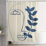 abstract face 5 shower curtain 0