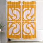 abstract in yellow and cream shower curtain 0