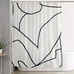 abstract line art 2 shower curtain 0