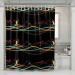 abstract motion of neon light shower curtains 0