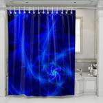 abstract pattern blue neon shower curtains 0