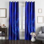 abstract pattern blue neon window curtain 0