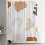 abstract shape series autumn color study shower curtain 0