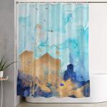 abstract watercolor shower curtain 0