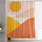 abstraction mountains shower curtain 0