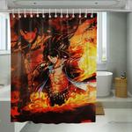 ace on fire one piece shower curtains 0