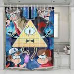 action gravity falls shower curtains 0