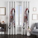 action of nathan mackinnon hockey window curtain 0