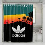 adidas logo with illustration shower curtains 0