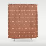 adobe cactus pattern shower curtain 0