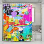 adventure time collage character shower curtains 0