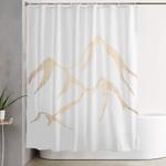 adventure white gold mountains shower curtain 0