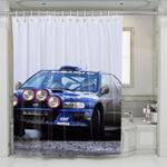 aesthetic car racing with lamp shower curtains 0
