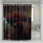 aesthetic cyberpunk concept shower curtains 0