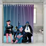 aesthetic gorillaz band shower curtains 0