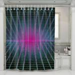 aesthetic vaporwave light cyberpunk shower curtains 0