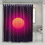 aesthetic vaporwave theme shower curtains 0