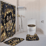 african inspired black queen bathroom sets shower curtain sets 0
