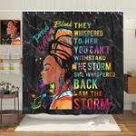 african tribal woman funny inspirational words shower curtain for bathroom 0
