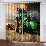 agriculture tractor curtains pattern blackout window drapes 0