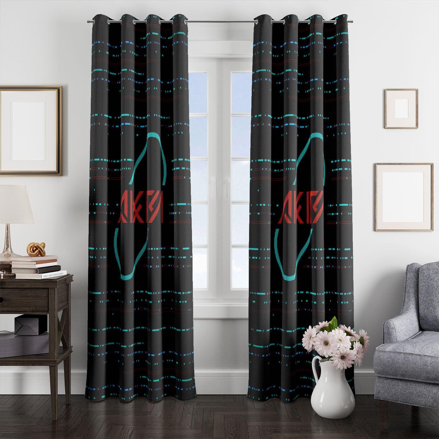 Akira Dot Cyberpunk Neon Art Window Curtain Best Gift For Room Decorations akira dot cyberpunk neon window curtain 0