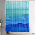 alcohol ink seascape shower curtain 0