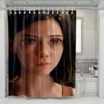 alita crying shower curtains 0