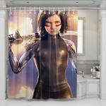 alita with weapon shower curtains 0