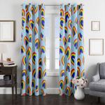 all over rainbow theme window curtain 0