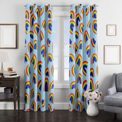All Over Rainbow Theme Window Curtain Best Gift For Room Decorations