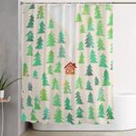 alone in the woods shower curtain 0