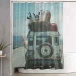 alpaca wanderlust ii summer edition shower curtain 0
