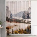 amazing yosemite california forest waterfall canyon shower curtain 0