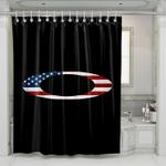 america flag oakley logo shower curtains 0