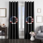 america flag oakley logo window curtain 0