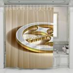 american football gold pittsburgh steelers shower curtains 0