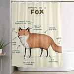 anatomy of a fox shower curtain 0