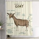 anatomy of a goat shower curtain 0