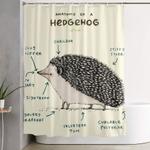 anatomy of a hedgehog shower curtain 0