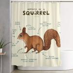 anatomy of a squirrel shower curtain 0