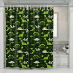 ancient dinosaurs in forest shower curtains 0