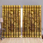 ancient egyptian pharaoh golden pattern blackout window curtains family gift blackout window curtains 100 polyester 417 1079 0