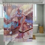 angel painting league of legends shower curtains 0