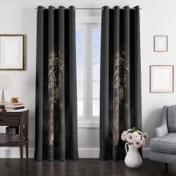 Angry Tiger Window Curtain Best Gift For Room Decorations